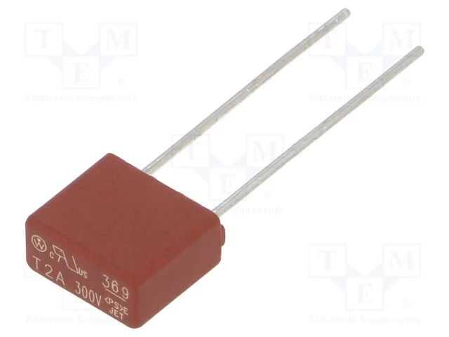Fus&iacute;vel: baixa tens&atilde;o, retardado, 2A, 300VAC, TE5.