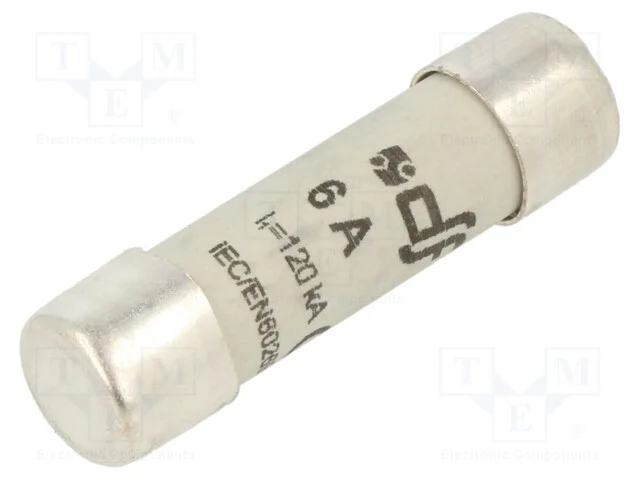 Fus&iacute;vel: Baixa Tens&atilde;o, Gg, 6a, 500vac, 250vdc, 10,3x38mm