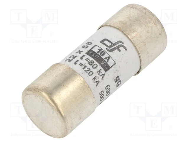 Fus&iacute;vel: Baixa Tens&atilde;o, Gg, 10a, 690vac, 440vdc, 22x58mm
