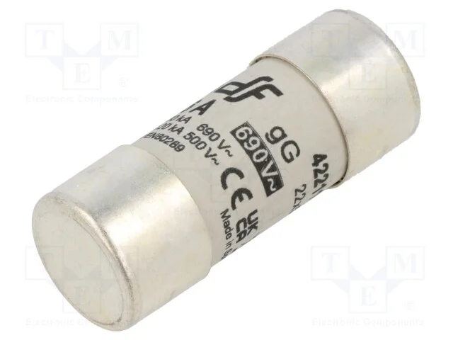 Fus&iacute;vel: Baixa Tens&atilde;o, Gg, 16a, 690vac, 440vdc, 22x58mm