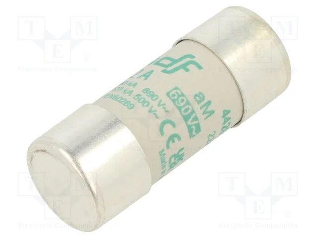 Fus&iacute;vel: baixa tens&atilde;o, aM, 12A, 690VAC, 22x58mm
