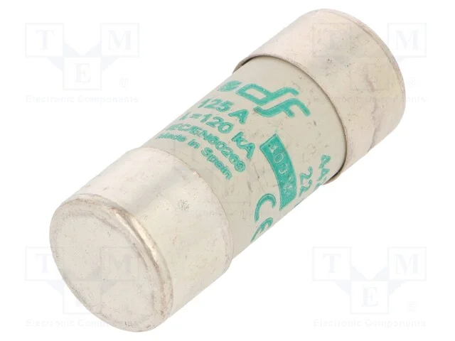Fus&iacute;vel: baixa tens&atilde;o, aM, 125A, 690VAC, 22x58mm