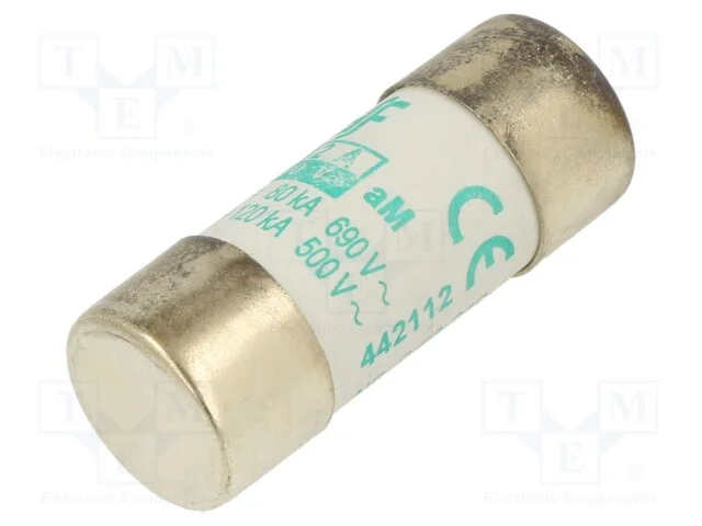 Fus&iacute;vel: baixa tens&atilde;o, aM, 12A, 690VAC, 22x58mm