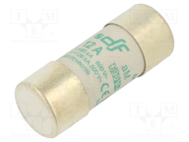 Fus&iacute;vel: Baixa Tens&atilde;o, Am, 12a, 690vac, 22x58mm
