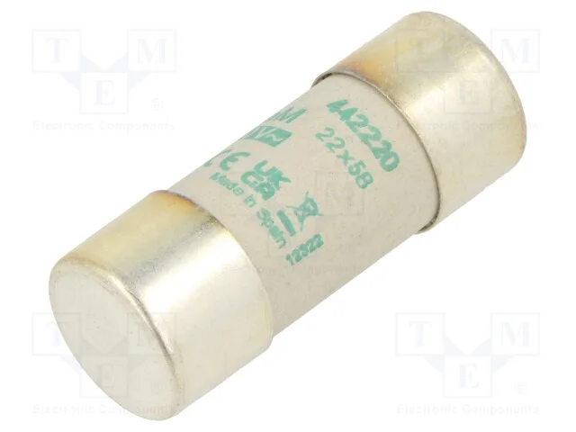 Fus&iacute;vel: baixa tens&atilde;o, aM, 20A, 690VAC, 22x58mm