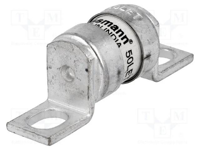 Fus&iacute;vel: Baixa Tens&atilde;o, 50a, 240vac, 150vdc, Cer&acirc;mico,Industrial