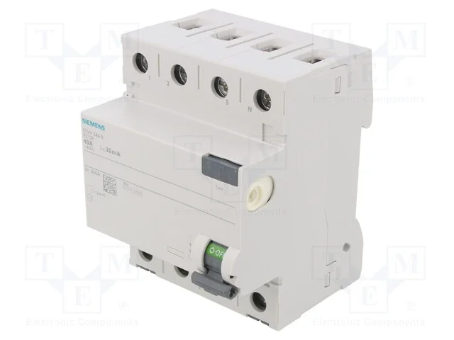 Interruptor de Corrente Diferencial, Inom: 40a, Polos: 3+N, Ip20