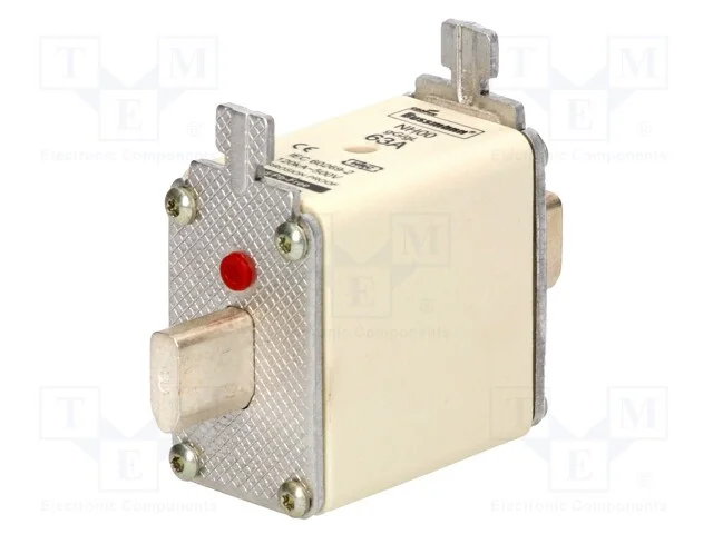 Fus&iacute;vel: Baixa Tens&atilde;o, 63a, 500vac, 250vdc, Cer&acirc;mico,Industrial