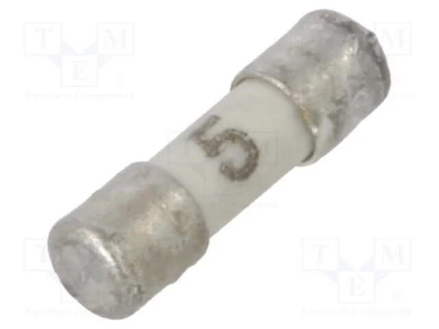 Fus&iacute;vel: baixa tens&atilde;o, r&aacute;pido, 5A, 63VAC, 125VDC,.
