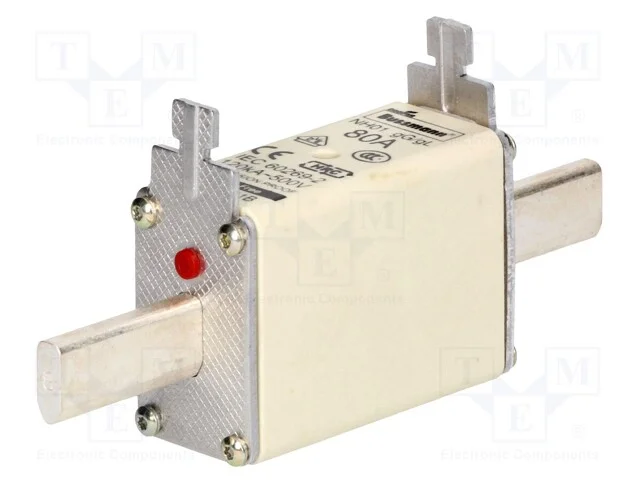 Fus&iacute;vel: Baixa Tens&atilde;o, 80a, 500vac, 250vdc, Cer&acirc;mico,Industrial