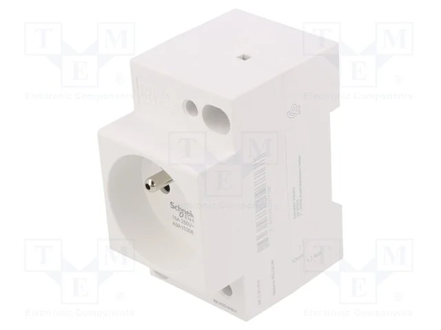 Tomada tipo E, 250VAC, 16A, para trilho DIN, ACTI9