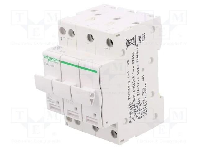 Base de Fus&iacute;vel, para Trilho Din, Polos: 1+N