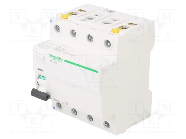 Interruptor de Corrente Diferencial, Inom: 40a, Polos: 4, 400vac