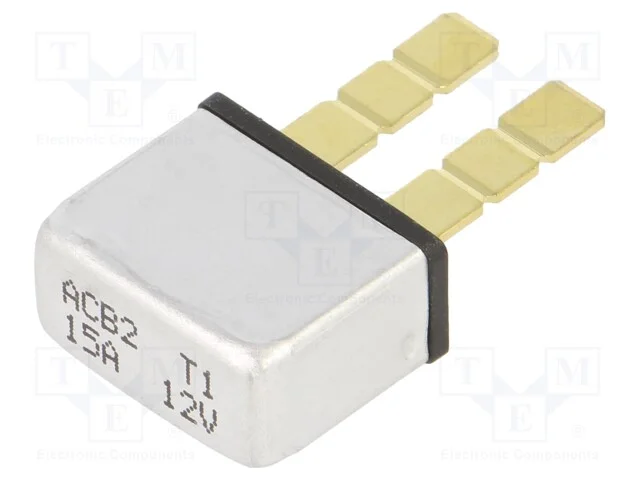 Fus&iacute;vel: Baixa Tens&atilde;o, 15a, 12vdc, Automotivo, 21,34x10,3x17,5mm