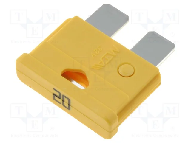 Fus&iacute;vel: Baixa Tens&atilde;o, 20a, 32vdc, Automotivo, 19mm, Unival
