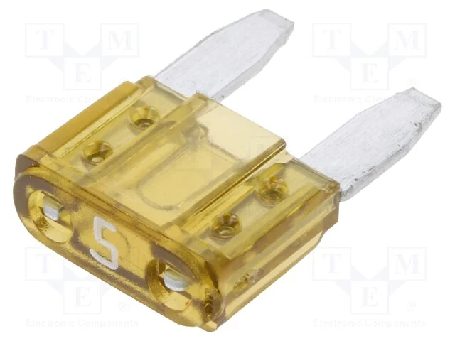 Fus&iacute;vel: baixa tens&atilde;o, 5A, 32VDC, automotivo, 11m.
