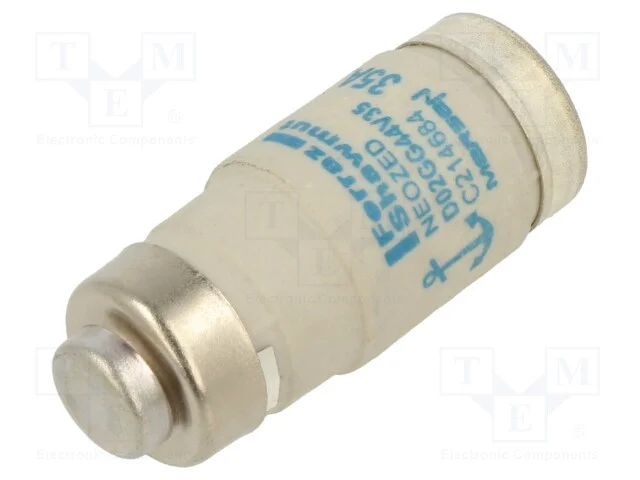 Fus&iacute;vel: Baixa Tens&atilde;o, Gg, 35a, 440vac, 250vdc, Industrial, D02