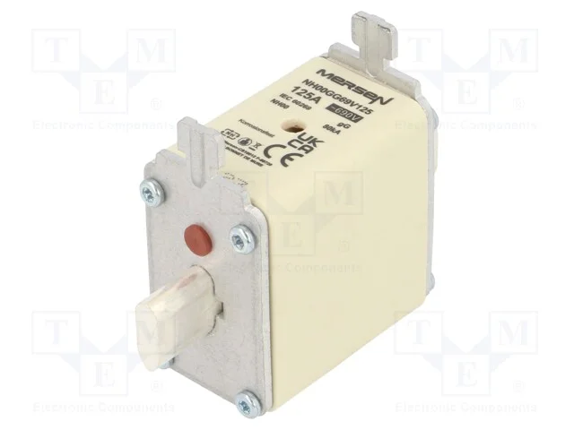 Fus&iacute;vel: Baixa Tens&atilde;o, Gg, 125a, 690vac, 250vdc, Nh00