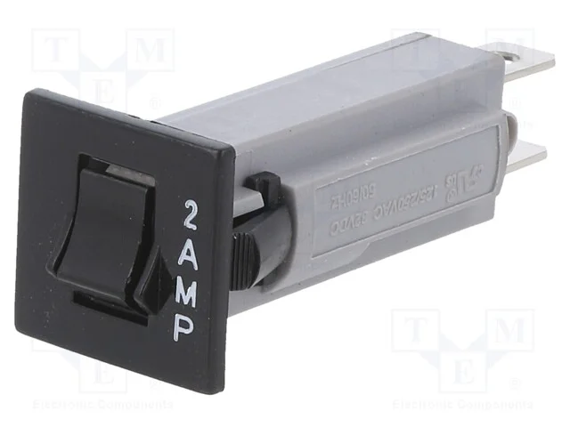 Fus&iacute;vel: t&eacute;rmico, 2A, Imax: 1kA, 125V,250V, 32VDC.