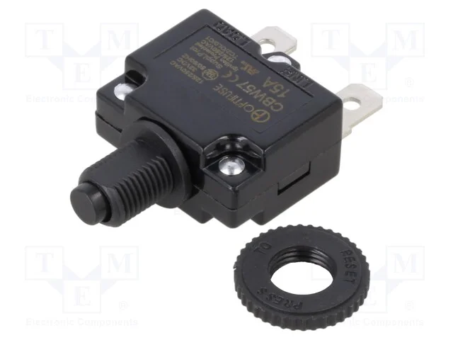 Fus&iacute;vel: t&eacute;rmico, 15A, Imax: 1kA, 125V,250V, 32VD.