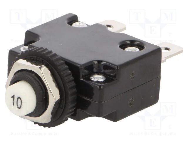 Fus&iacute;vel: t&eacute;rmico, 10A, Imax: 1kA, 125V,250V, 32VD.
