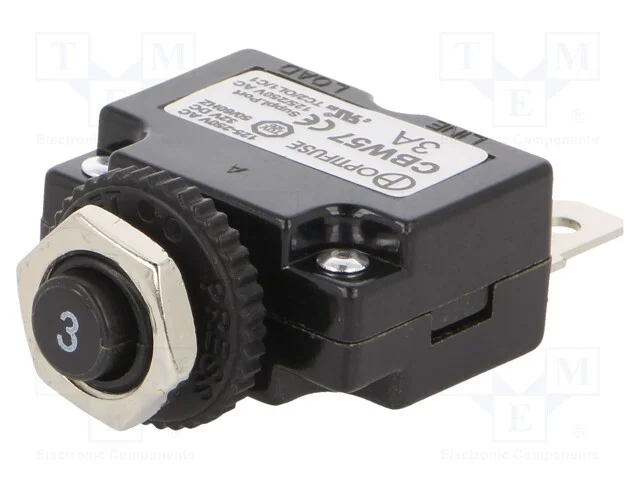 Fus&iacute;vel: T&eacute;rmico, 3a, Imax: 1ka, 125v,250v, 32vdc,50vdc