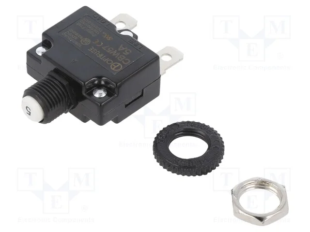 Fus&iacute;vel: t&eacute;rmico, 5A, Imax: 1kA, 125V,250V, 32VDC.
