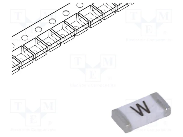 Fus&iacute;vel: baixa tens&atilde;o, retardado, 8A, SMD, cer&acirc;mi.