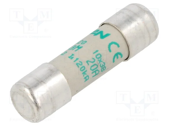 Fus&iacute;vel: baixa tens&atilde;o, aM, 20A, 400VAC, cer&acirc;mico,.