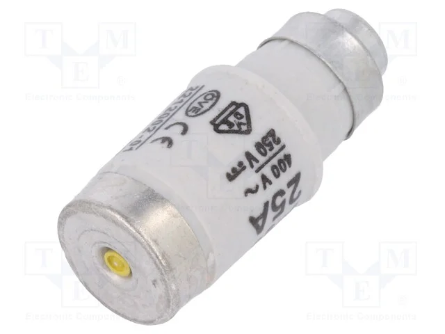 Fus&iacute;vel: Baixa Tens&atilde;o, Gg,Gl, 25a, 400vac, 250v, Industrial, D02