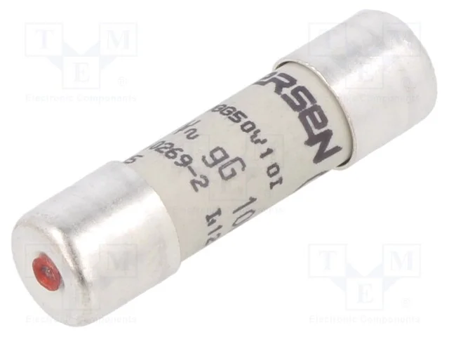Fus&iacute;vel: Baixa Tens&atilde;o, Gg,Retardado, 10a, 500vac, 250vdc, 10x38mm