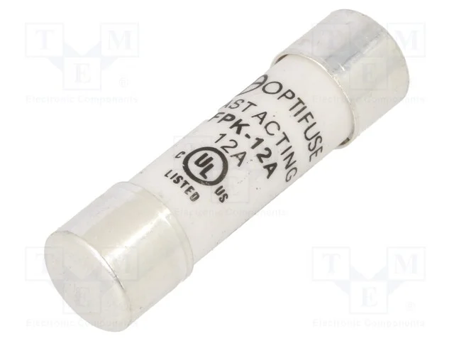 Fus&iacute;vel: Baixa Tens&atilde;o, R&aacute;pido, 12a, 600vac, 600vdc, 10,3x38mm