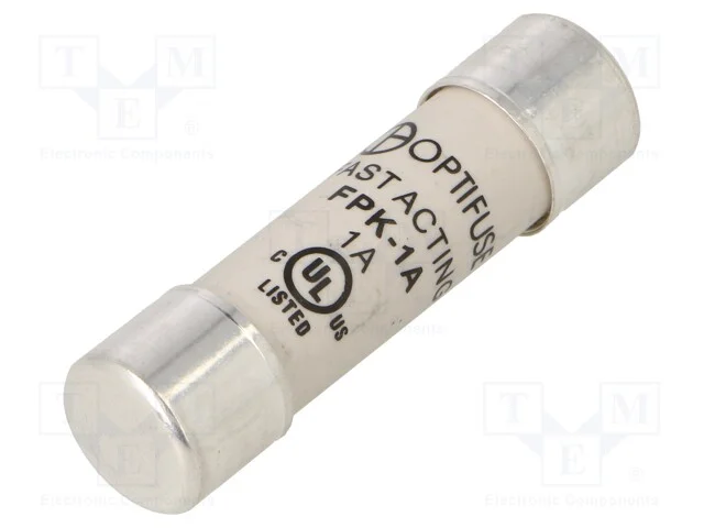 Fus&iacute;vel: baixa tens&atilde;o, r&aacute;pido, 1A, 600VAC, 600VDC.