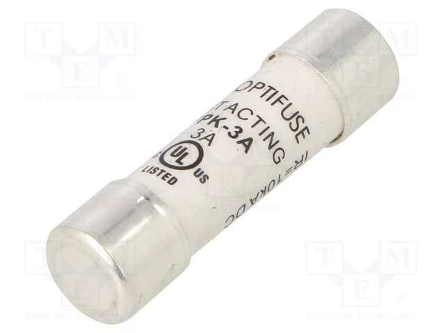 Fus&iacute;vel: Baixa Tens&atilde;o, R&aacute;pido, 3a, 600vac, 600vdc, 10,3x38mm
