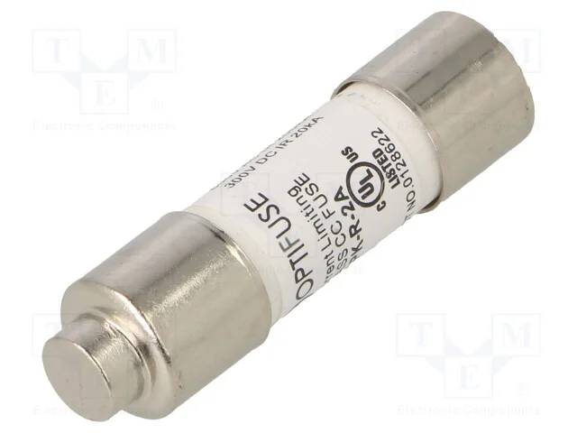 Fus&iacute;vel: baixa tens&atilde;o, r&aacute;pido, 2A, 600VAC, 600VDC.