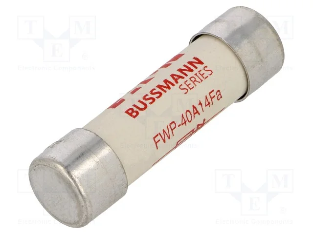 Fus&iacute;vel: baixa tens&atilde;o, r&aacute;pido, 40A, 660VAC, 14x51.