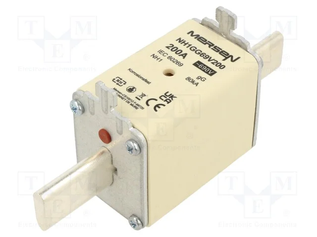 Fus&iacute;vel: baixa tens&atilde;o, gG, 200A, 690VAC, 400VDC, .