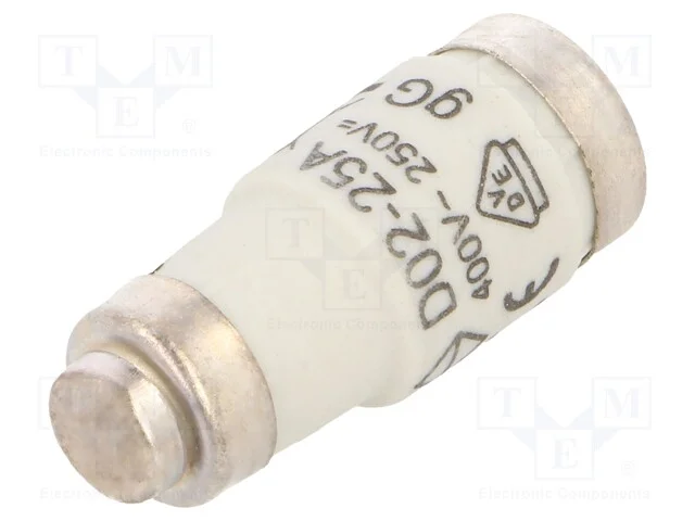 Fus&iacute;vel: baixa tens&atilde;o, gG,retardado, 25A, 400VAC,.