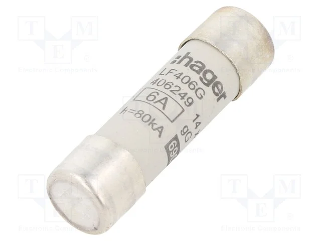 Fus&iacute;vel: Baixa Tens&atilde;o, Gg, 6a, 690vac, Cil&iacute;ndrico,Industrial