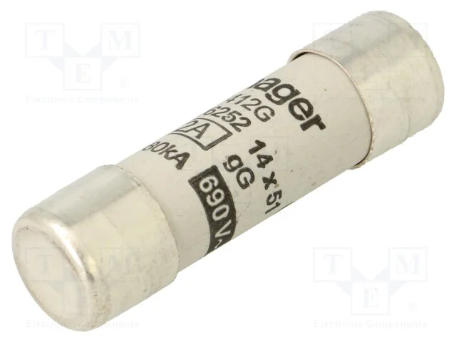 Fus&iacute;vel: Baixa Tens&atilde;o, Gg, 12a, 690vac, Cil&iacute;ndrico,Industrial