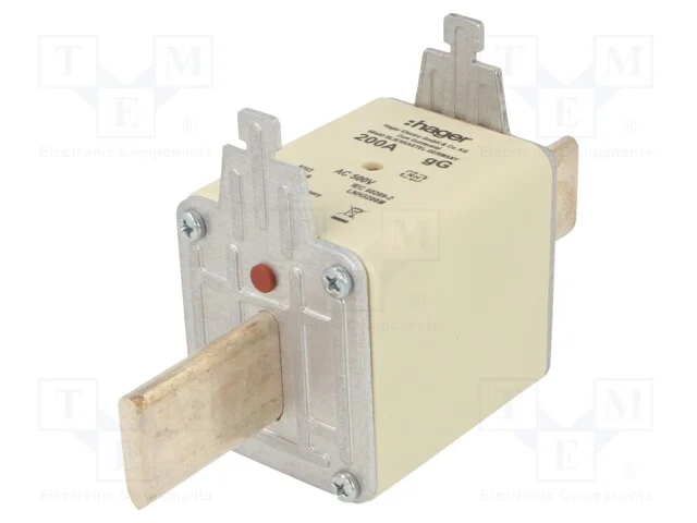 Fus&iacute;vel: Baixa Tens&atilde;o, Gg, 200a, 500vac, Industrial, Nh3c