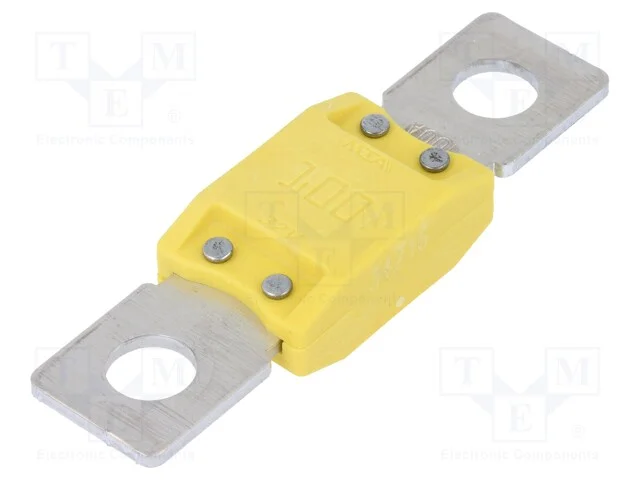 Fus&iacute;vel: baixa tens&atilde;o, 100A, 32VDC, automotivo, 6.