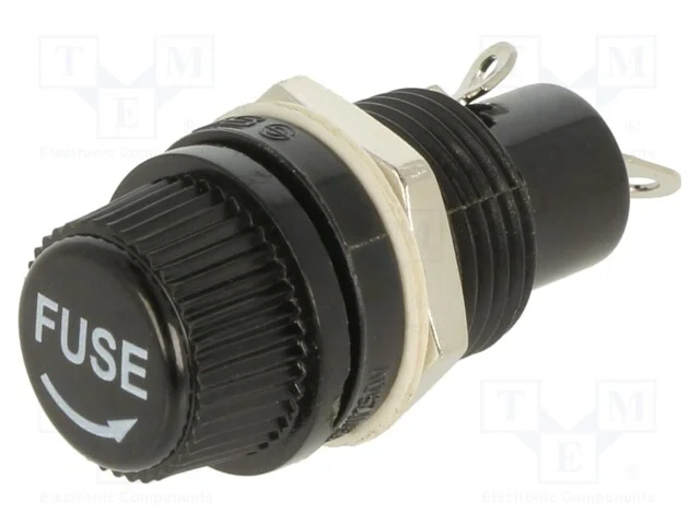 Tomada, 5x20mm, 10a, No Painel, 250vac, Ul94v-2, Abe: 13,2mm