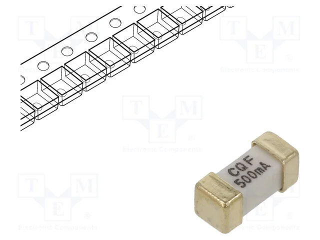 Fus&iacute;vel: Baixa Tens&atilde;o, R&aacute;pido, 500ma, 125vac, 125vdc, Smd, Cer&acirc;mico