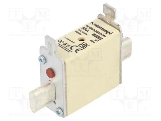 Fus&iacute;vel: Baixa Tens&atilde;o, Gg, 80a, 690vac, 250vdc, Nh000