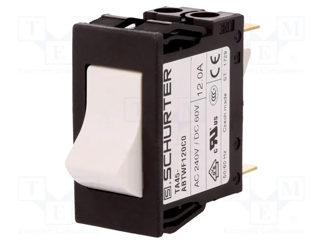 Disjuntor Contra Sobreintensidades, Unom: 240vac, 60vdc, 12a