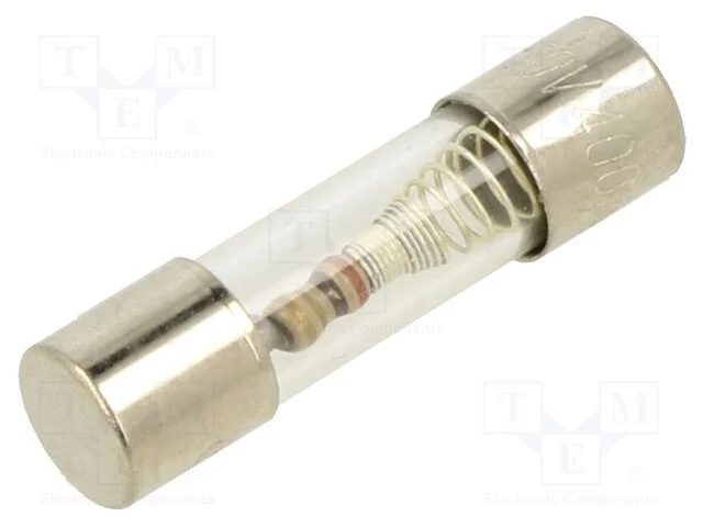 Fus&iacute;vel: Baixa Tens&atilde;o, Retardado, 400ma, 250vac, de Vidro, 5x20mm
