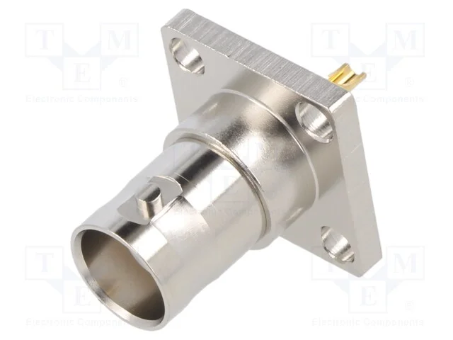 Tomada, BNC, f&ecirc;mea, simples, 50O, solda, PTFE