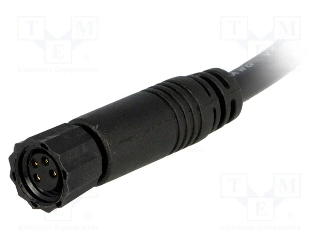 Conector: M8, 1m, F&ecirc;mea, Pin: 4, Simples, Ficha, 3a, Ip67, 30v