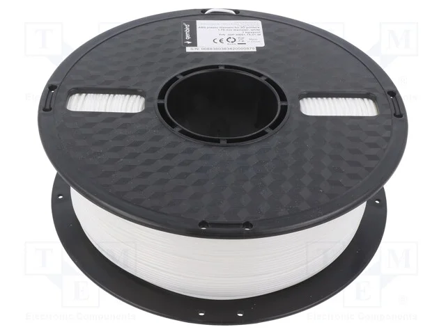 Filamento: Pet-G, 1,75mm, Branca, 220&divide;260c, 1kg